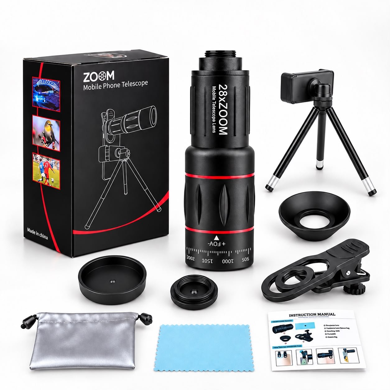 28X Zoom Mobile Telescope Lens for Smartphone